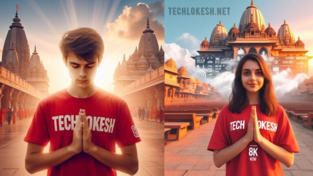 Ram Mandir T-shirt Name Photo Editing 2024