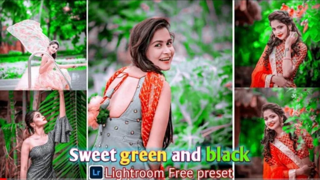 स्वीट ग्रीन और ब्लैक लाइटरूम प्रीसेट फोटो एडिटिंग | sweet green and black lightroom presets 2024