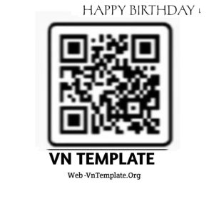 Happy Birthday VN Template QR Code 2024