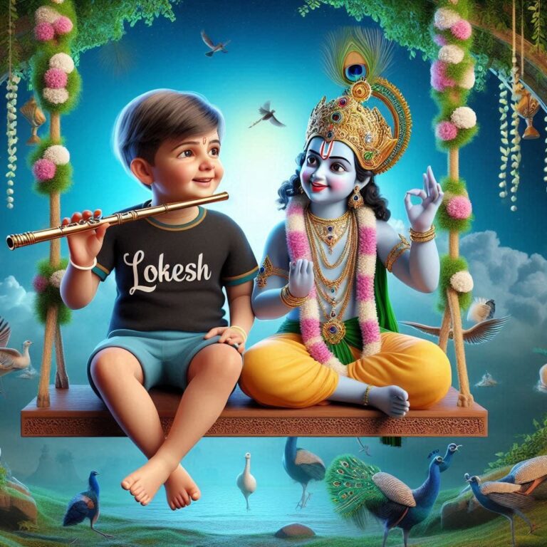 Krishna Janmashtami First Letter 3D Name Ai Image Creator Prompts 2024